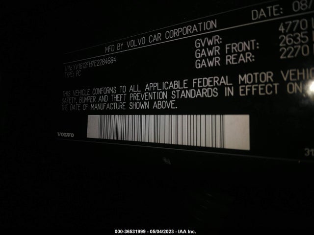 2014 Volvo S40, VIN: YV1612FH7E2284684