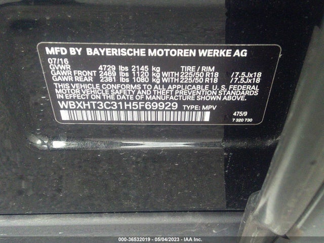 WBXHT3C31H5F69929 BMW X1 Xdrive28i