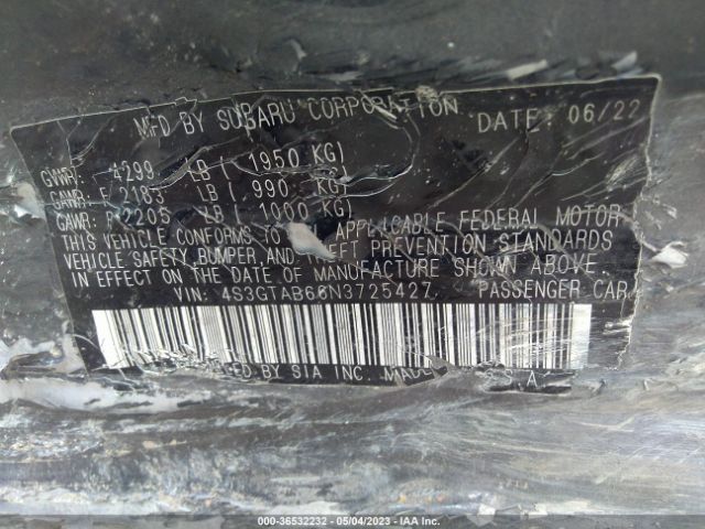 4S3GTAB66N3725427 Subaru Impreza