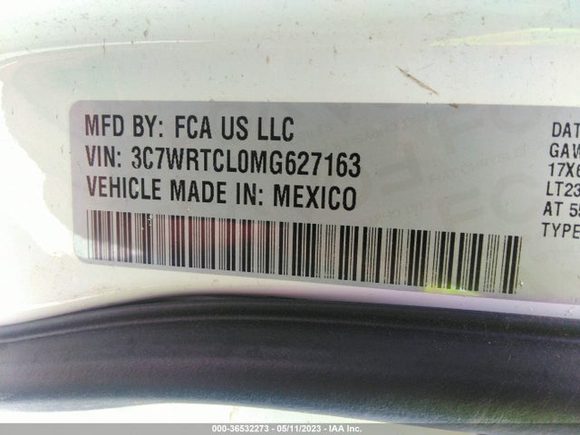 2021 Ram 3500 LCF, VIN: 3C7WRTCL0MG627163