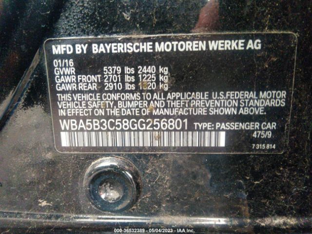 WBA5B3C58GG256801 BMW 5 Series 535i Xdrive