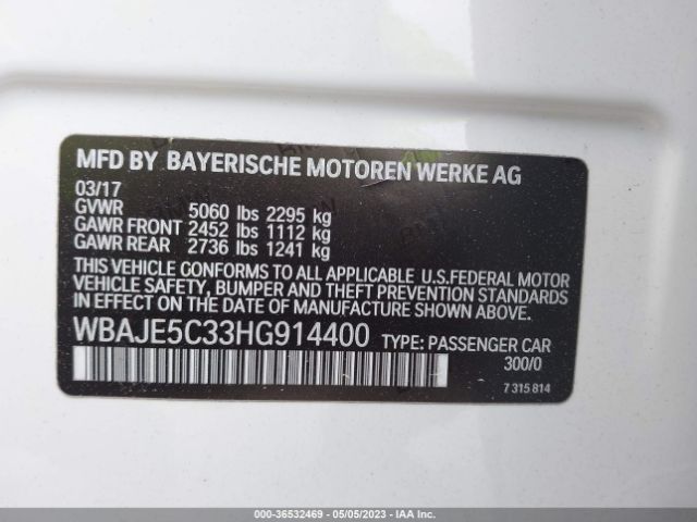 WBAJE5C33HG914400 BMW 5 Series 540i