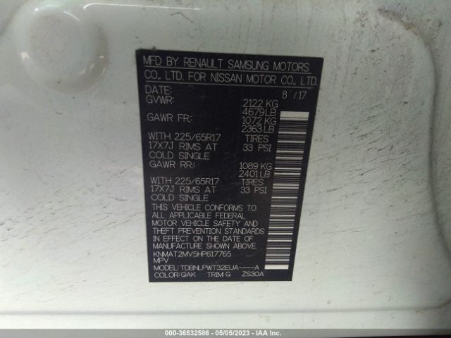KNMAT2MV5HP617765 Nissan ROGUE S