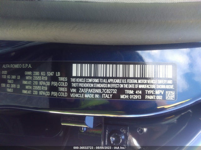 ZASPAKBN8L7C82732 Alfa Romeo STELVIO TI