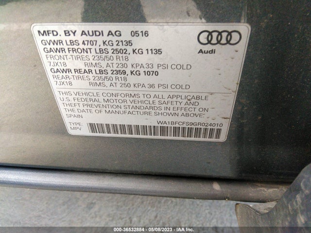 WA1BFCFS9GR024010 Audi Q3 Premium Plus