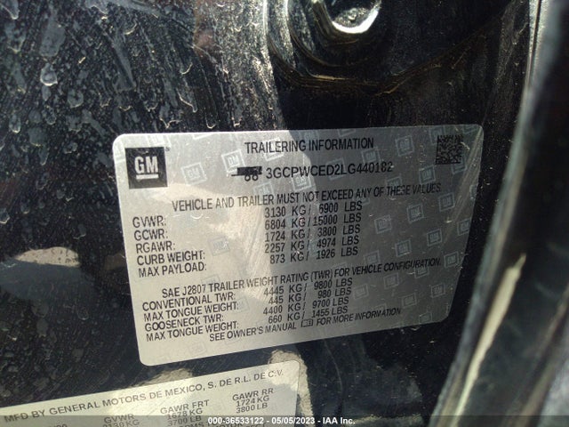 Chevrolet Silverado 1500 Lt 2020 3GCPWCED2LG440182 Image 9