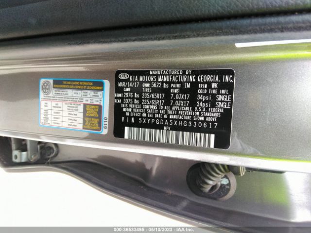 5XYPGDA5XHG330617 KIA Sorento Lx V6