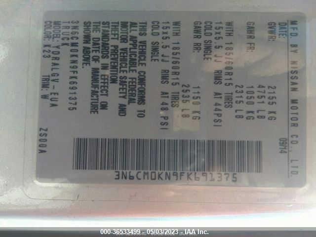3N6CM0KN9FK691375 Nissan NV200 SV