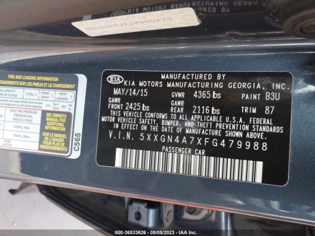 5XXGN4A7XFG479988 KIA OPTIMA EX