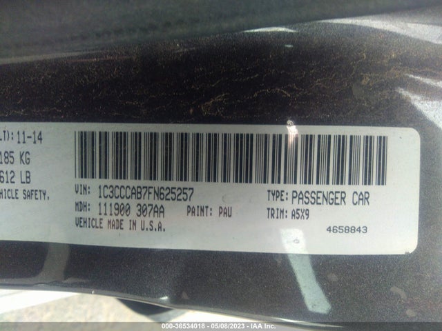 1C3CCCAB7FN625257 Chrysler 200 Limited
