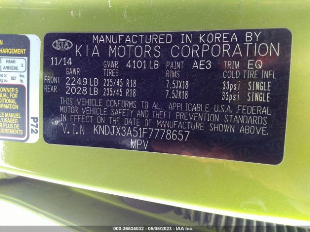 KNDJX3A51F7778657 KIA Soul !