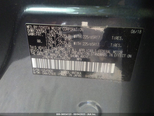 Toyota RAV4 LE 2018 JTMZFREV0JJ748239 Image 10