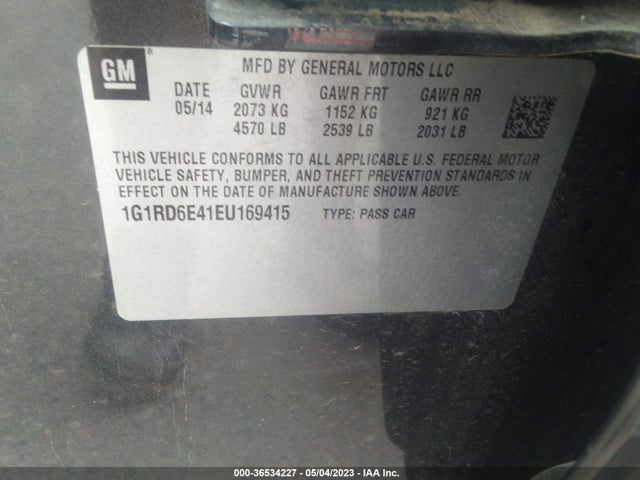 Chevrolet Volt 2014 1G1RD6E41EU169415 Image 10