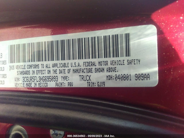 3C6UR5FL3HG695093 RAM 2500 Laramie
