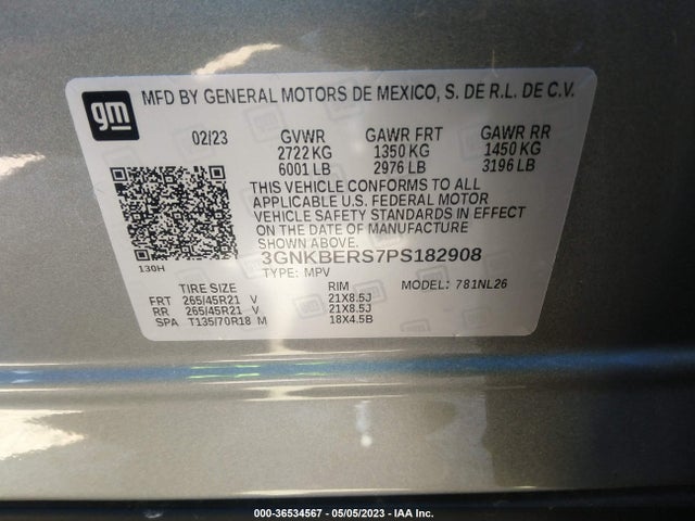 Chevrolet BLAZER RS 2023 3GNKBERS7PS182908 Image 9