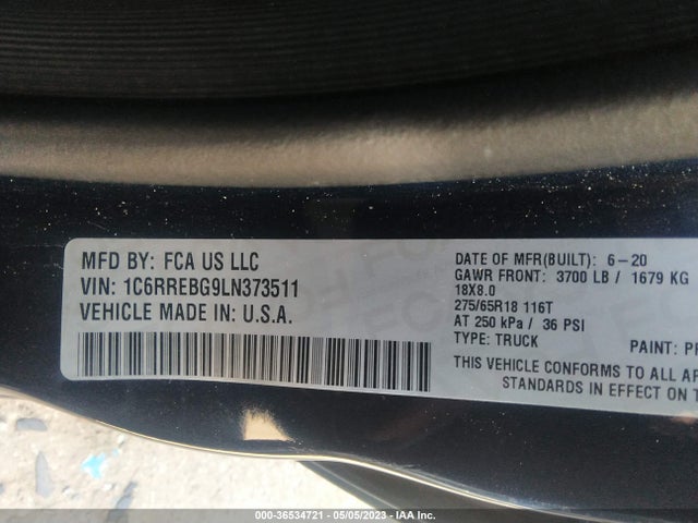 RAM 1500 Lone Star 2020 1C6RREBG9LN373511 Image 11