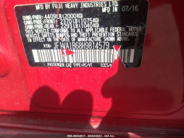 JF1VA1B68H9814579 Subaru WRX
