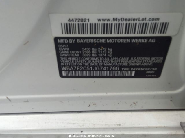 WBA7E2C51JG741766 BMW 7 Series 740i