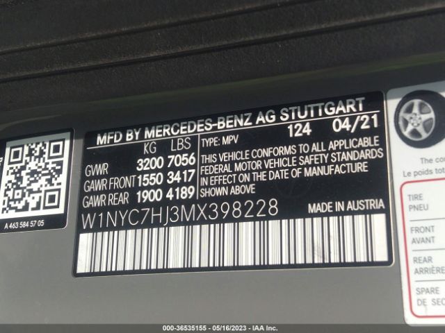 W1NYC7HJ3MX398228 Mercedes-Benz G-class Amg G 63