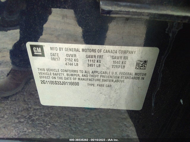 Chevrolet IMPALA LT 2018 2G1105S33J9116690 Image 10