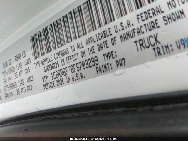 1C6RR6FT8FS703299 RAM 1500 Express