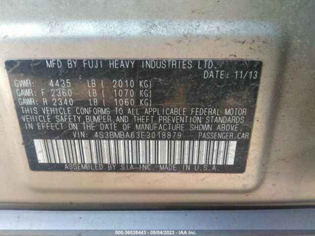 4S3BMBA63E3018879 Subaru Legacy 2.5i