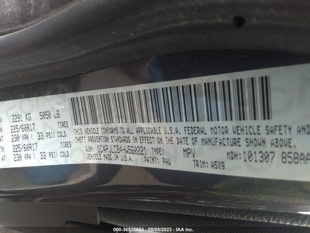 1C4PJLCB4HW560221 Jeep Cherokee Latitude