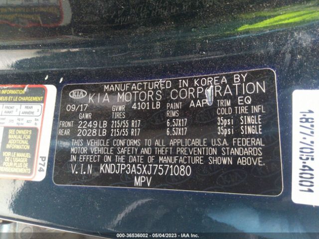 KNDJP3A5XJ7571080 KIA SOUL +