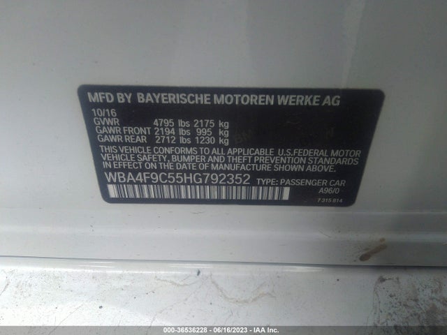 WBA4F9C55HG792352 BMW 4 Series 430i Xdrive