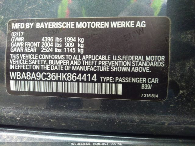 WBA8A9C36HK864414 BMW 3 Series 320i
