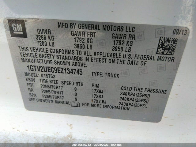 GMC Sierra 1500 Sle 2014 1GTV2UEC9EZ134745 Image 10