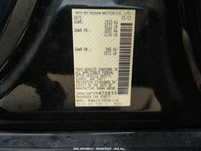 1N4AL3AP5FN876833 Nissan Altima 2.5 S