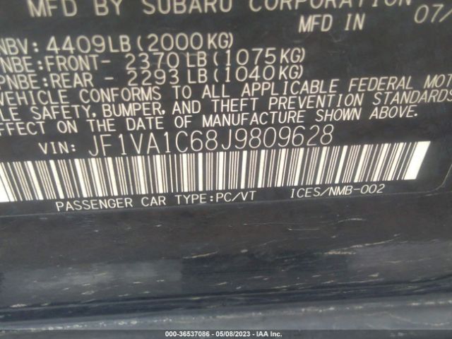 JF1VA1C68J9809628 Subaru Wrx Premium