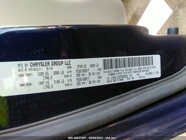 2C4RC1CG5FR539533 Chrysler Town & Country Touring-l