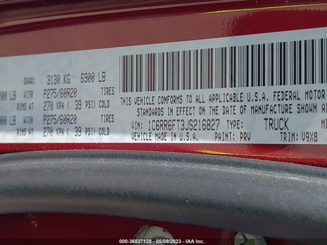 1C6RR6FT3JS216827 RAM 1500 Express