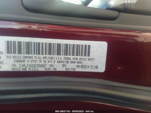 1C4RJFAG5GC450027 Jeep Grand Cherokee Laredo