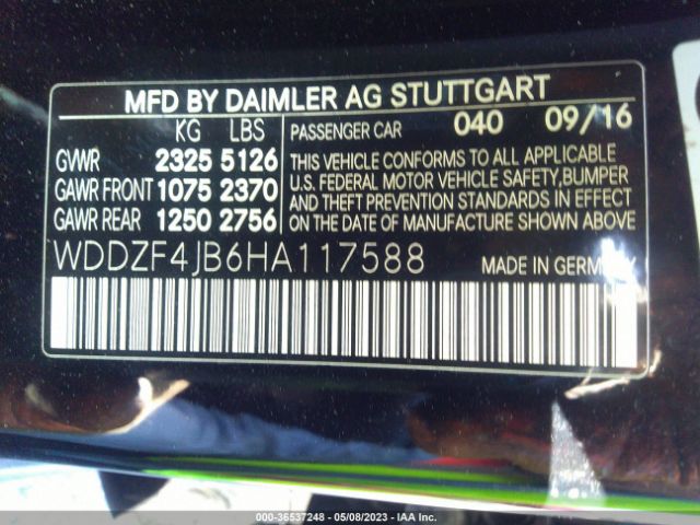 WDDZF4JB6HA117588 Mercedes-Benz E-class E 300