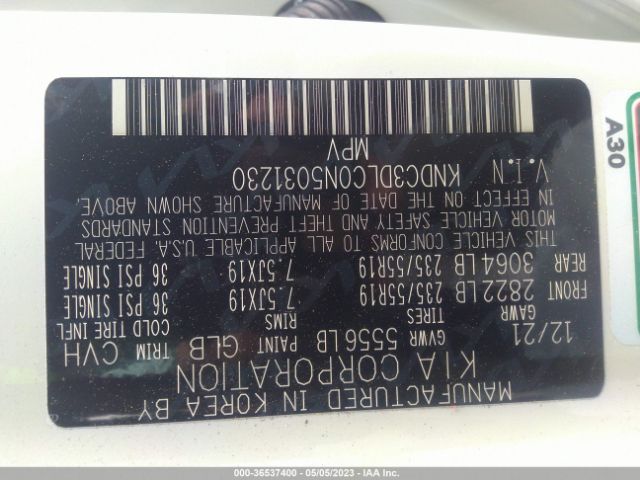 KNDC3DLC0N5031230 KIA Ev6 Wind