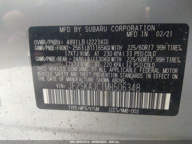 JF2SKAJC1MH506348 Subaru Forester Premium
