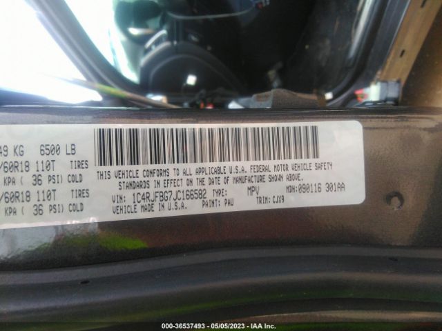 1C4RJFBG7JC166582 Jeep Grand Cherokee Limited