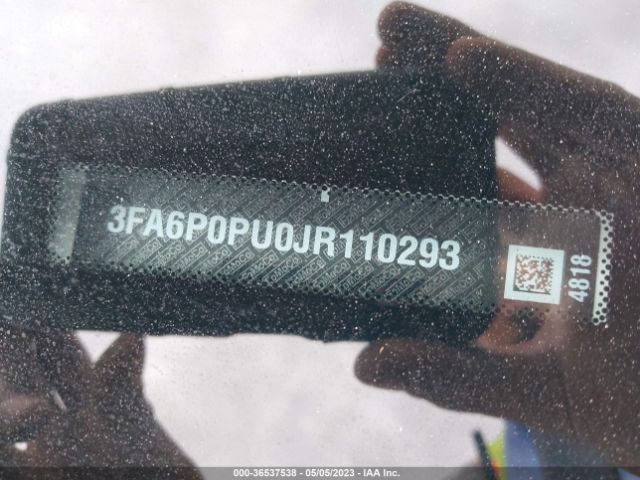 3FA6P0PU0JR110293 Ford Fusion Energi Se