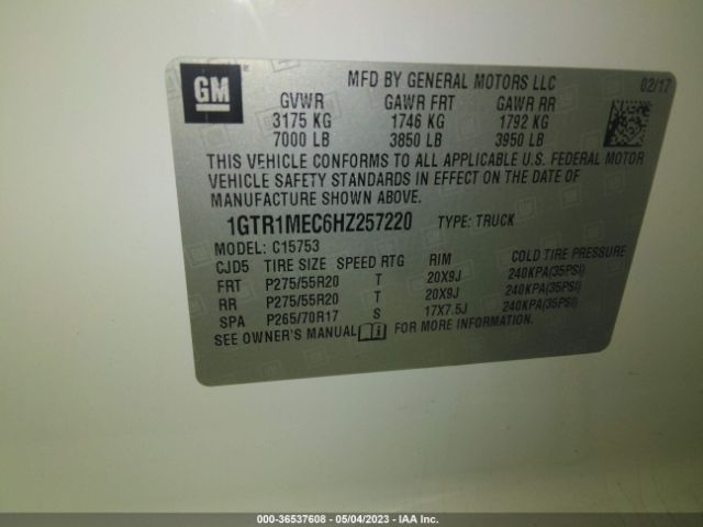 1GTR1MEC6HZ257220 GMC Sierra 1500 Sle