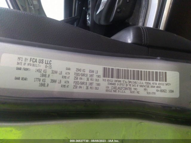 1C4RDJAG2FC904789 Dodge Durango Sxt