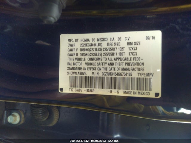 Honda CR-V EX 2016 3CZRM3H54GG704165 Image 9