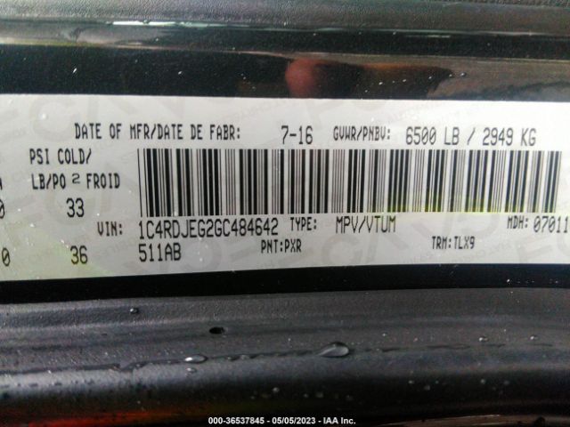 1C4RDJEG2GC484642 Dodge Durango Citadel