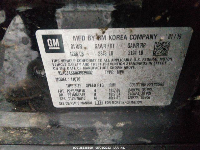 KL4CJASB0KB839002 Buick Encore Preferred