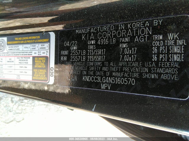 2022 Kia Niro, VIN: KNDCC3LG4N5160570