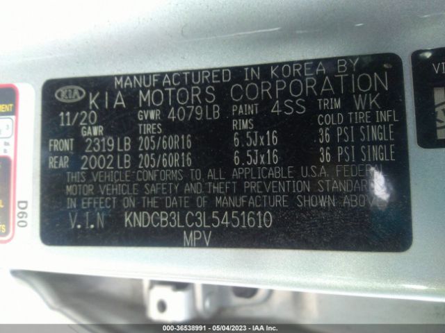 KNDCB3LC3L5451610 KIA NIRO LX