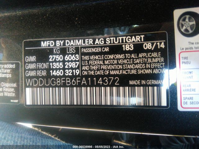 WDDUG8FB6FA114372 Mercedes-Benz S-class S 550