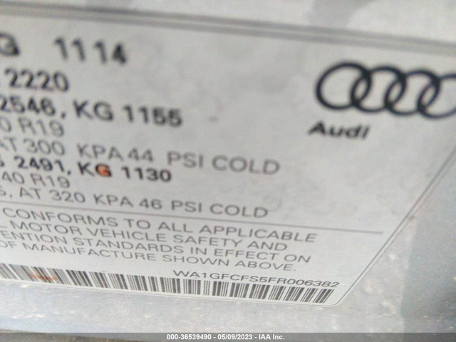 WA1GFCFS5FR006382 Audi Q3 2.0t Prestige